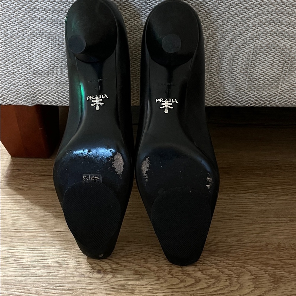 Prada Black Leather Heels - Picture 3 of 5